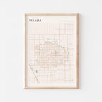 visalia, california map poster - image 1