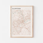 allentown, pennsylvania map poster - image 1