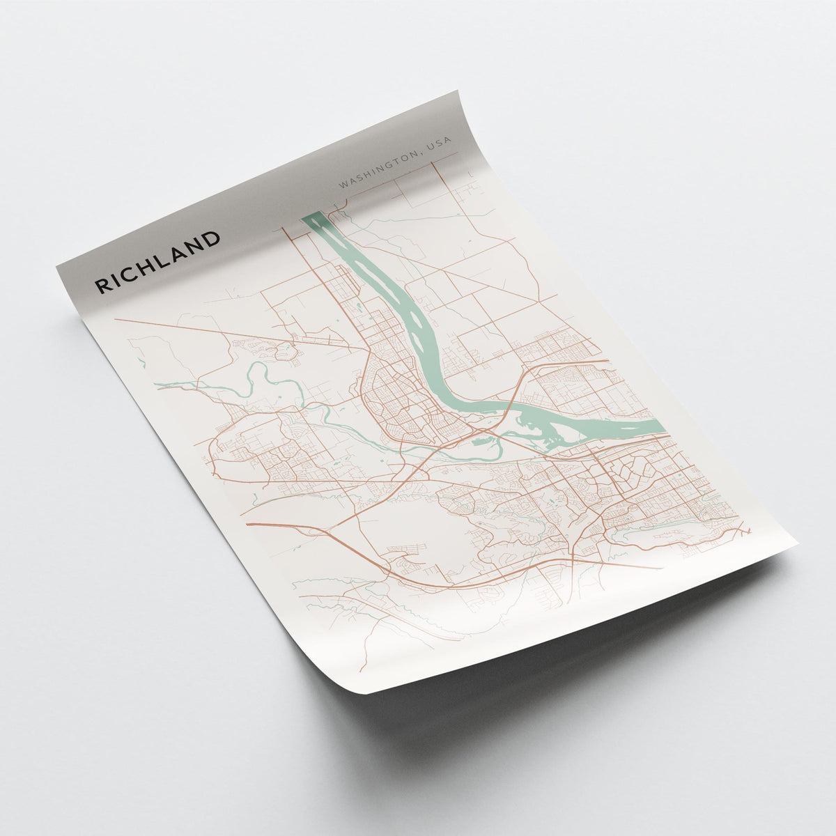 richland, washington map poster - image 4