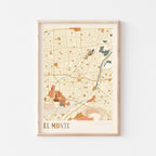 el monte, california map poster - image 1