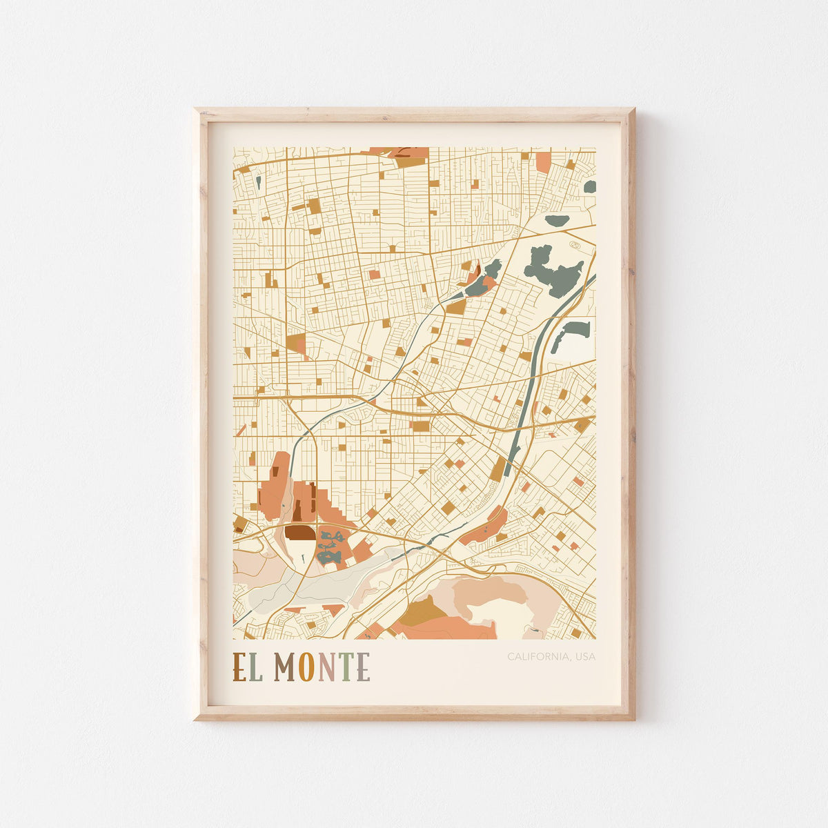 el monte, california map poster - image 1