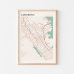 san bruno, california map poster - image 1
