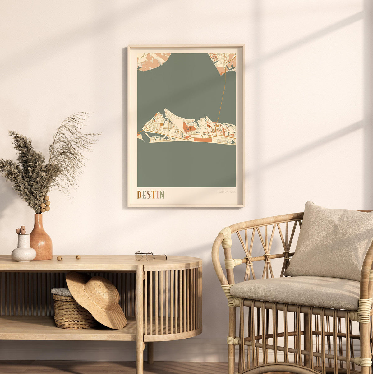 destin, florida map poster - image 3