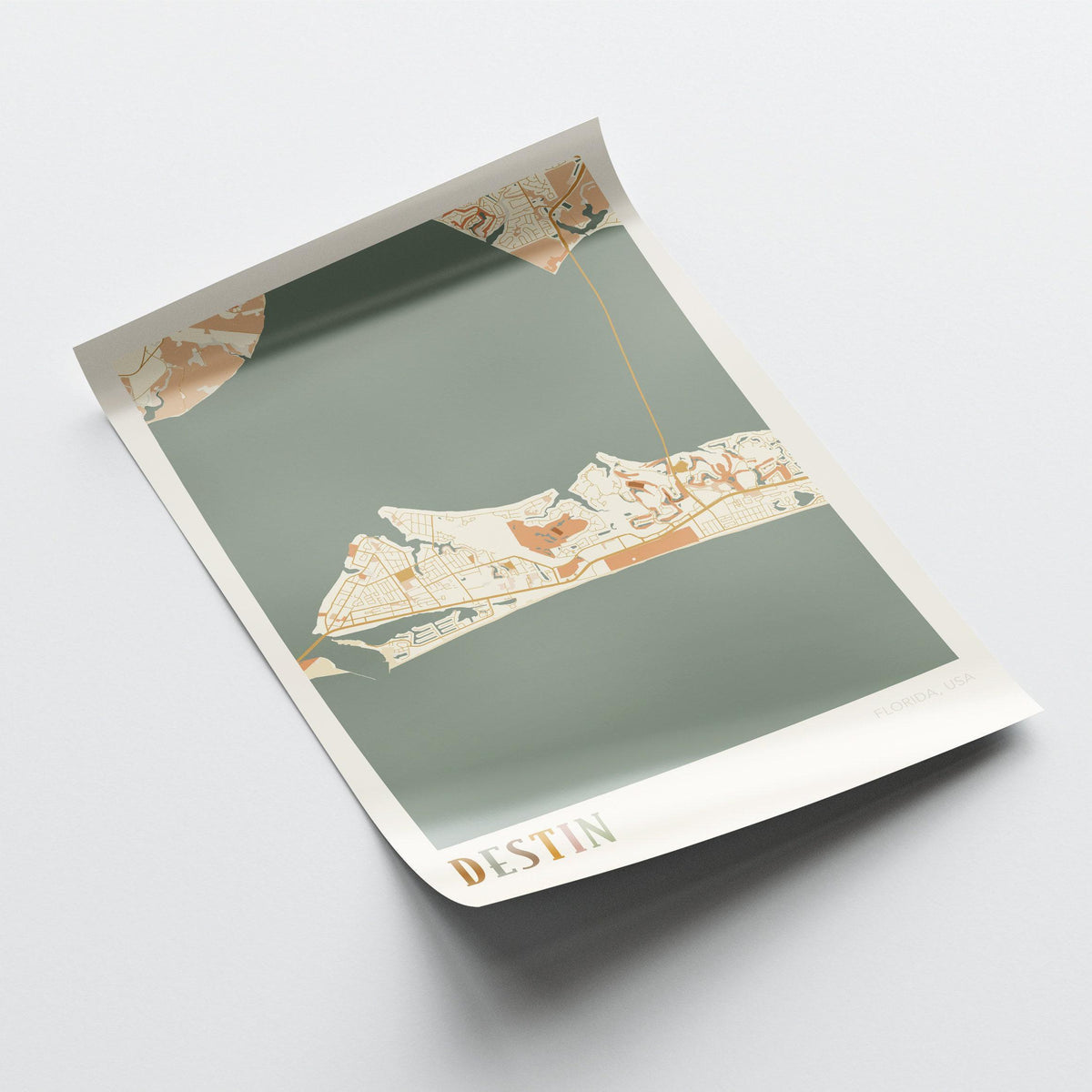destin, florida map poster - image 4