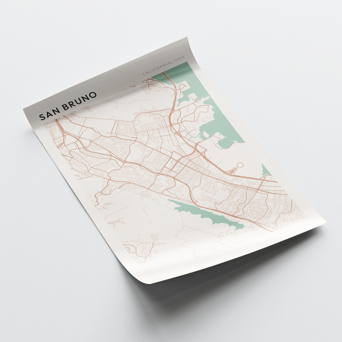 san bruno, california map poster - image 4