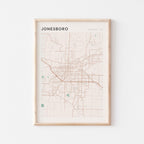 jonesboro, arkansas map poster - image 1