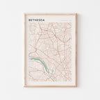 bethesda, maryland map poster - image 1