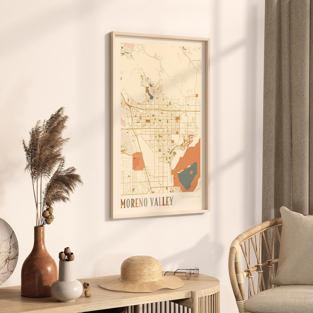 moreno valley, california map poster - image 2