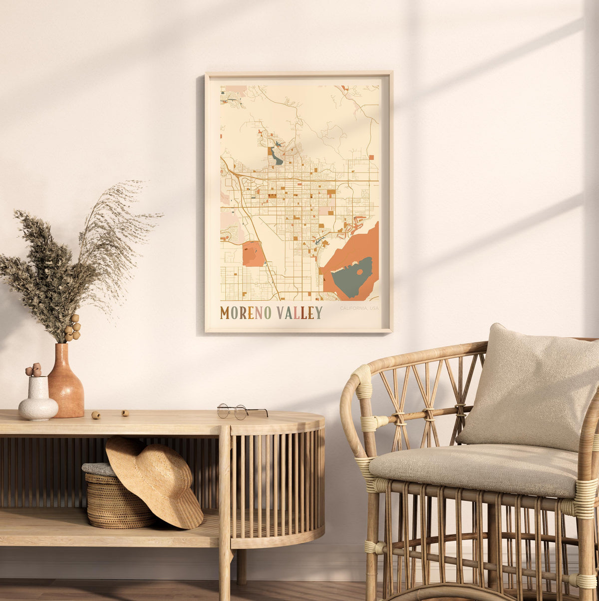 moreno valley, california map poster - image 3