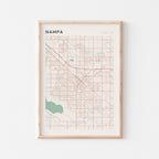 nampa, idaho map poster - image 1