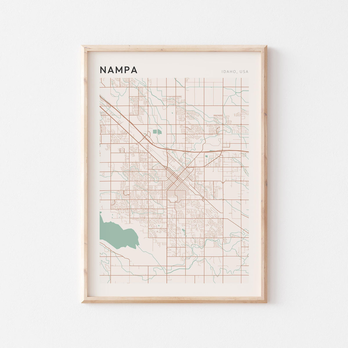 nampa, idaho map poster - image 1