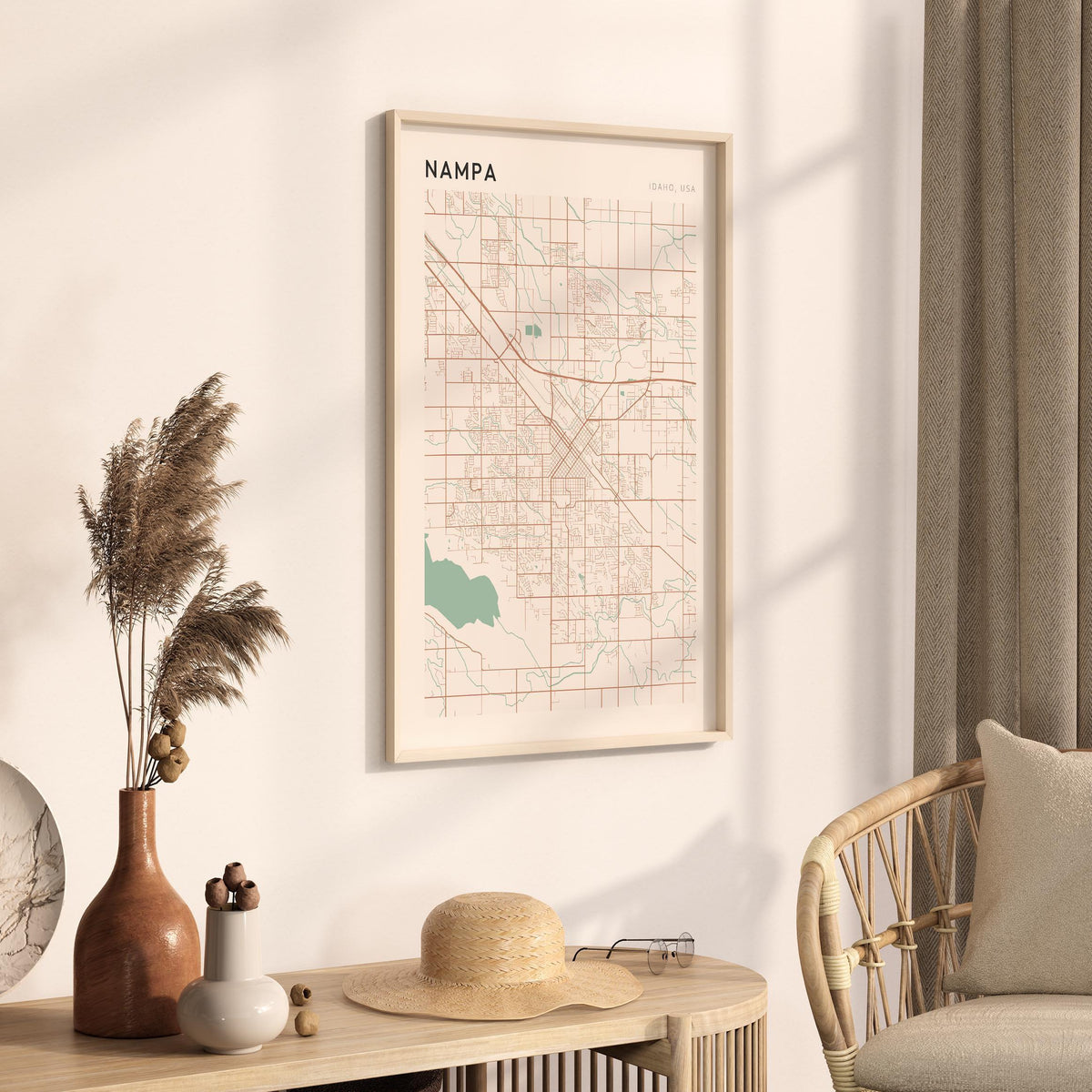 nampa, idaho map poster - image 2