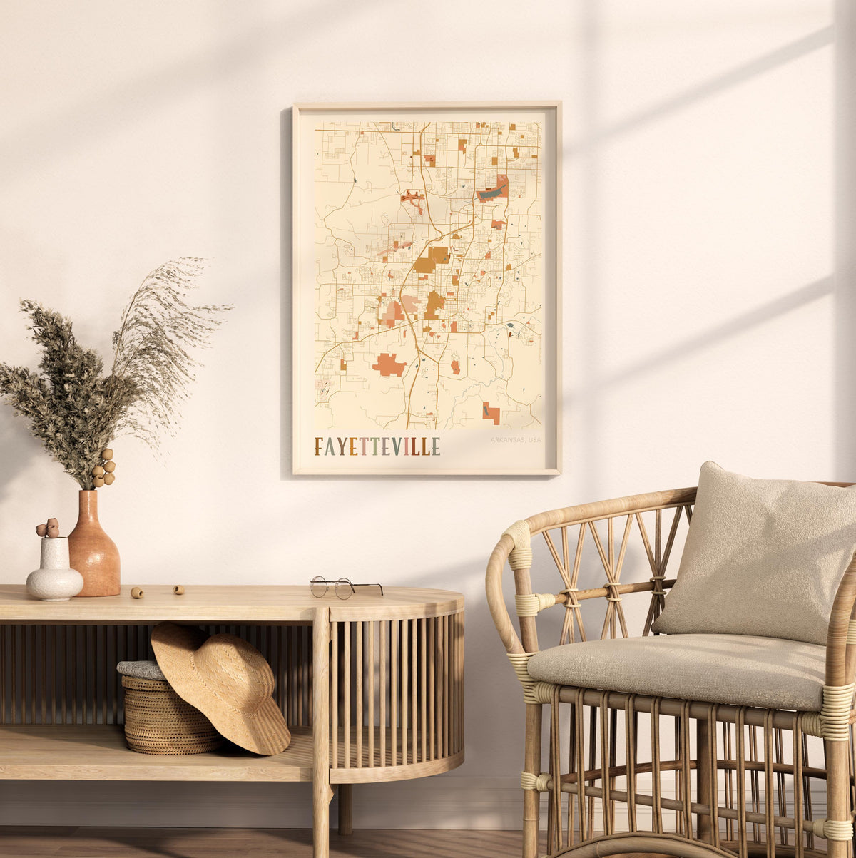 fayetteville, arkansas map poster - image 3