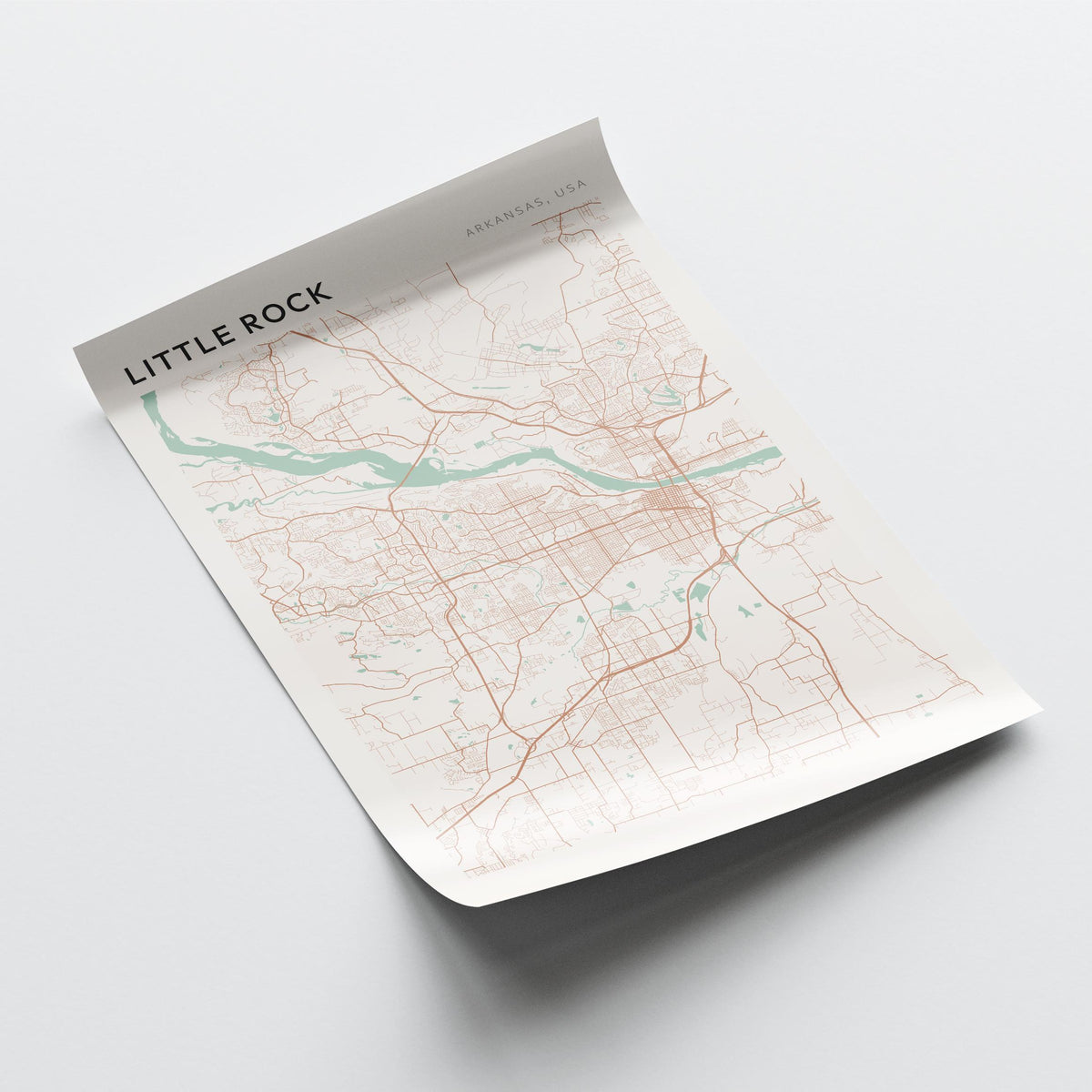 little rock, arkansas map poster - image 4