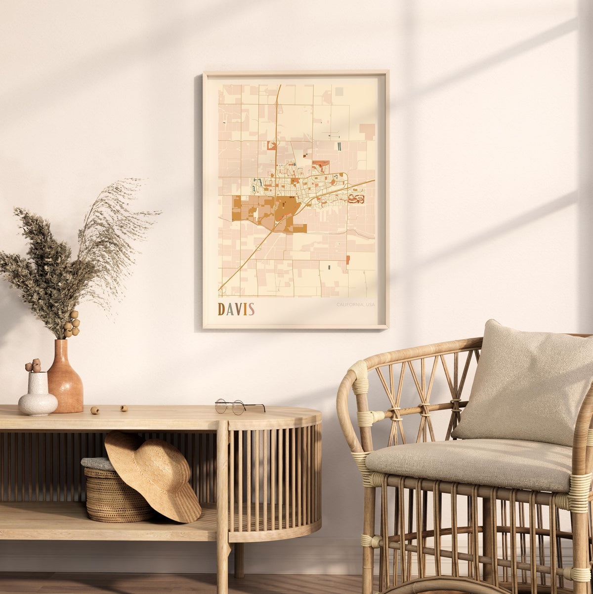 davis, california map poster - image 3