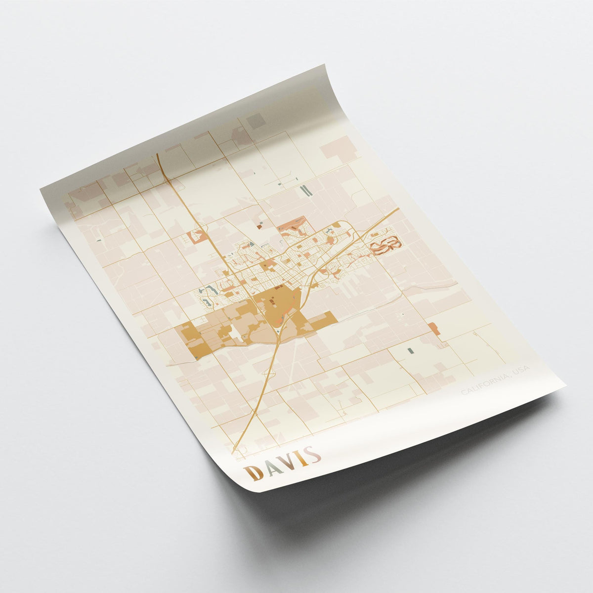 davis, california map poster - image 4