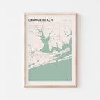 orange beach, alabama map poster - image 1