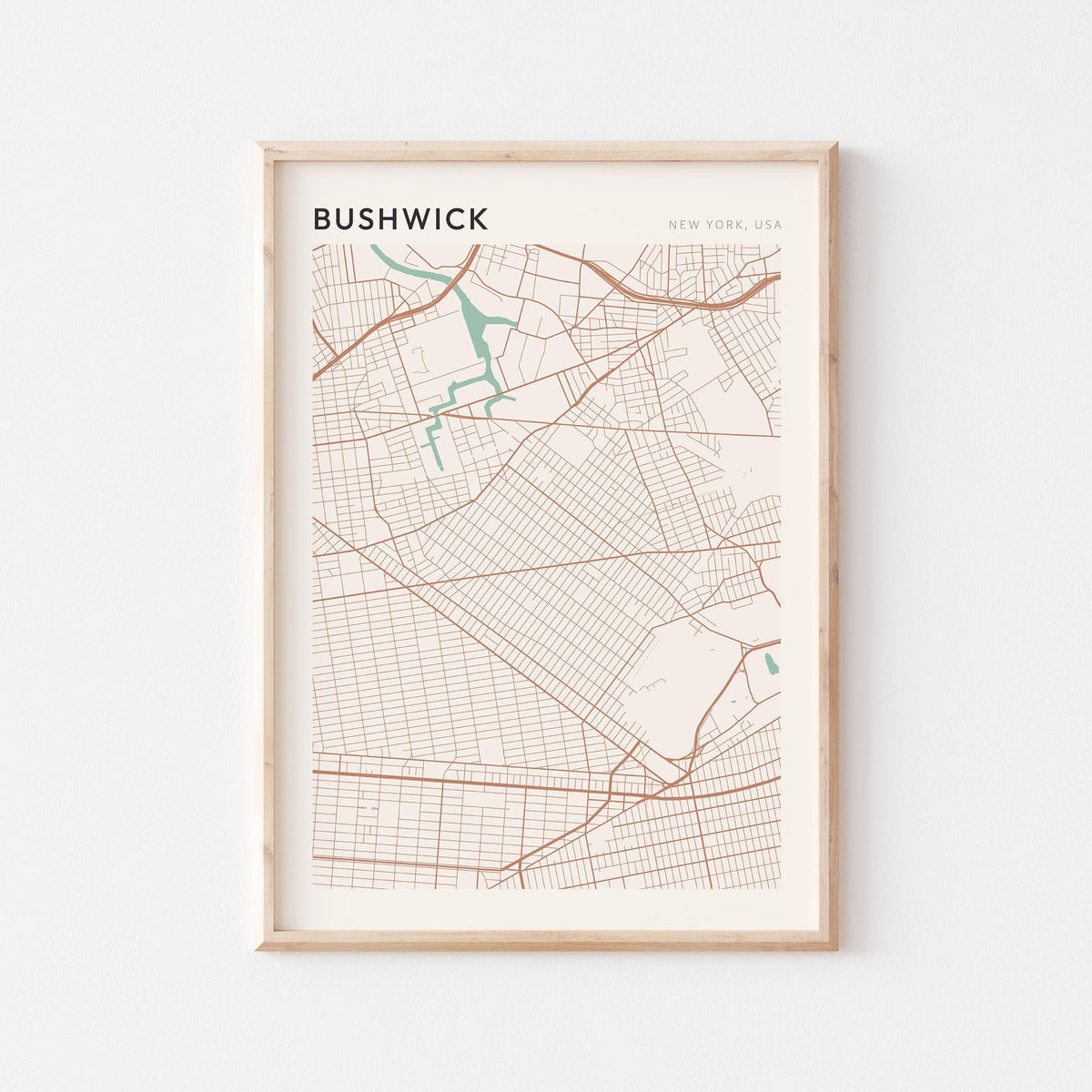 bushwick, new york map poster - image 1