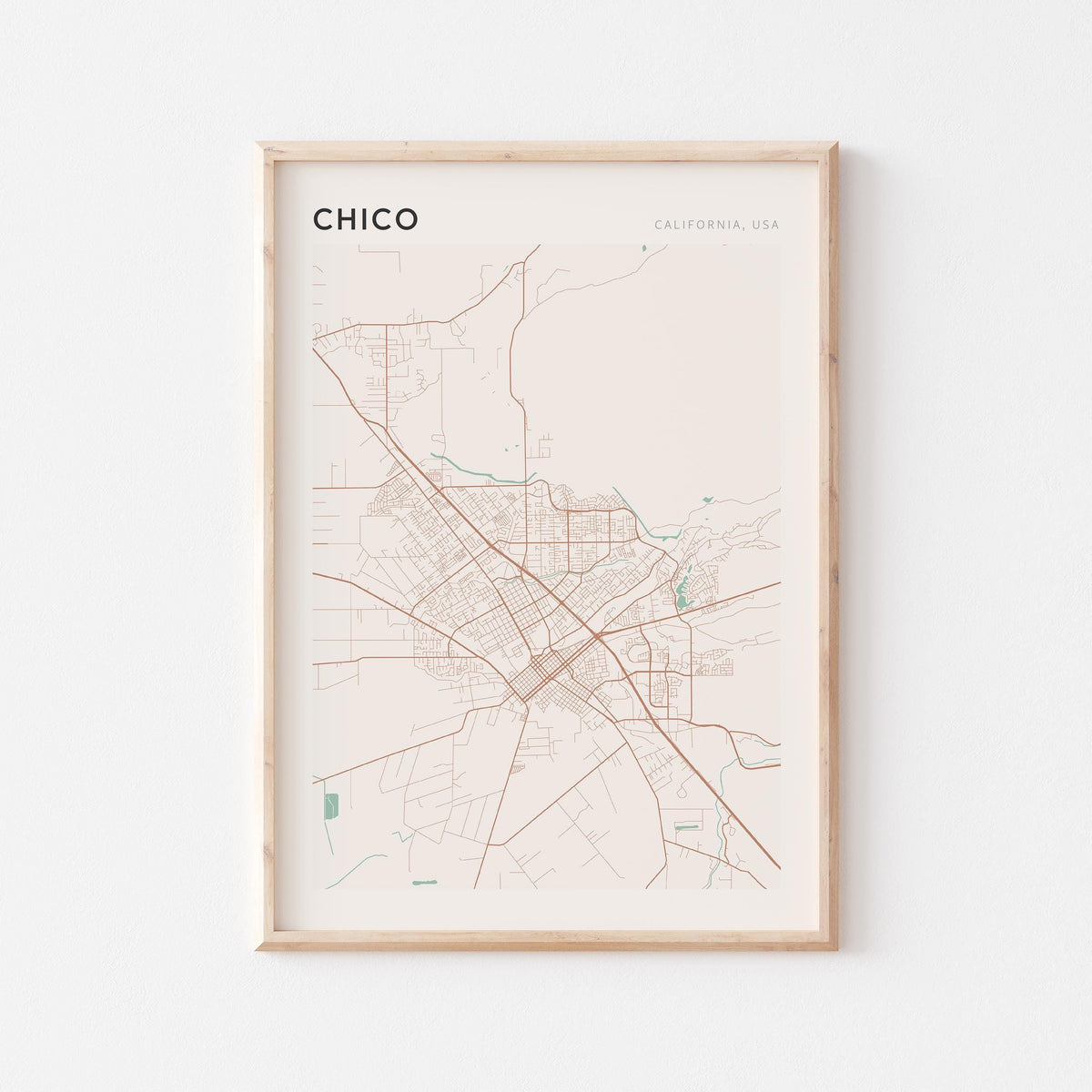 chico, california map poster - image 1