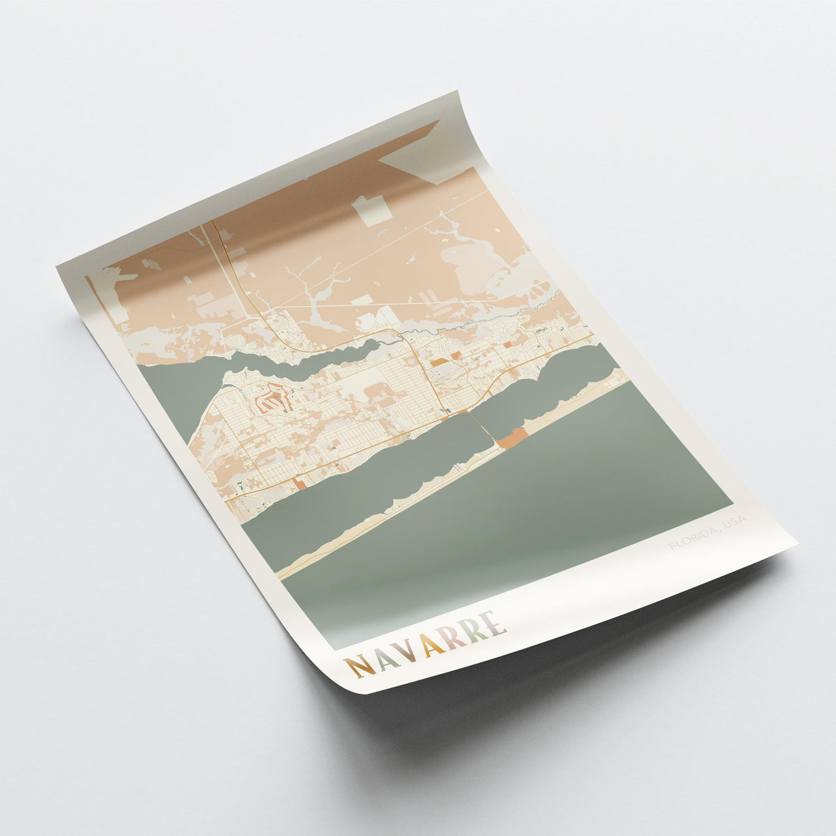 navarre, florida map poster - image 4