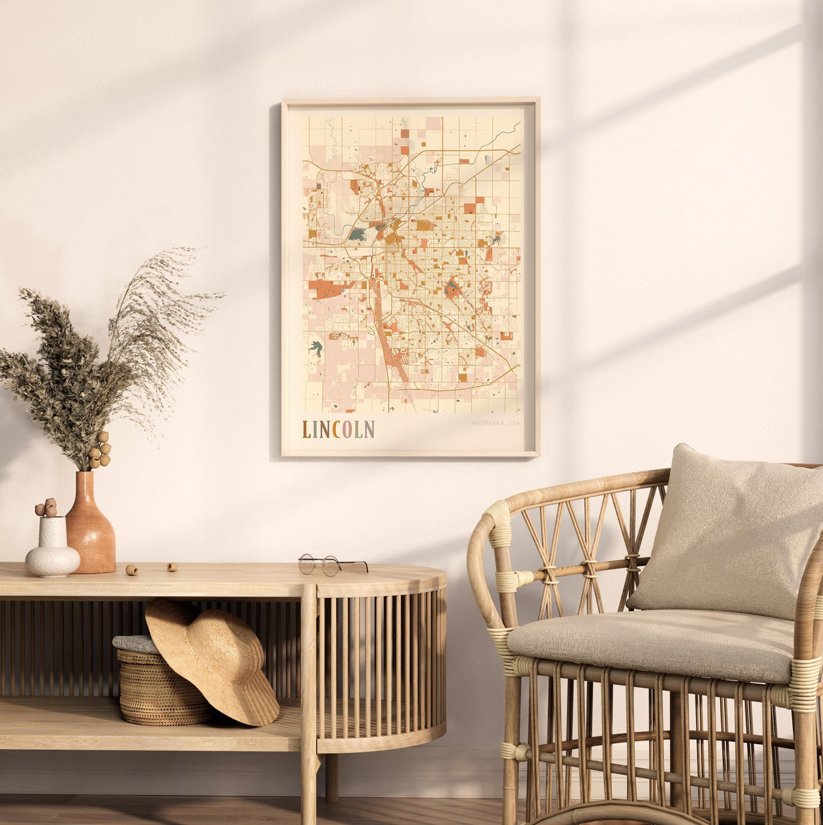 lincoln, nebraska map poster - image 3