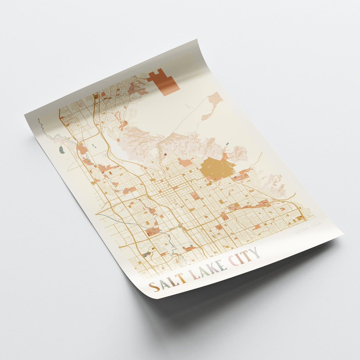 salt lake city, utah map poster - image 4