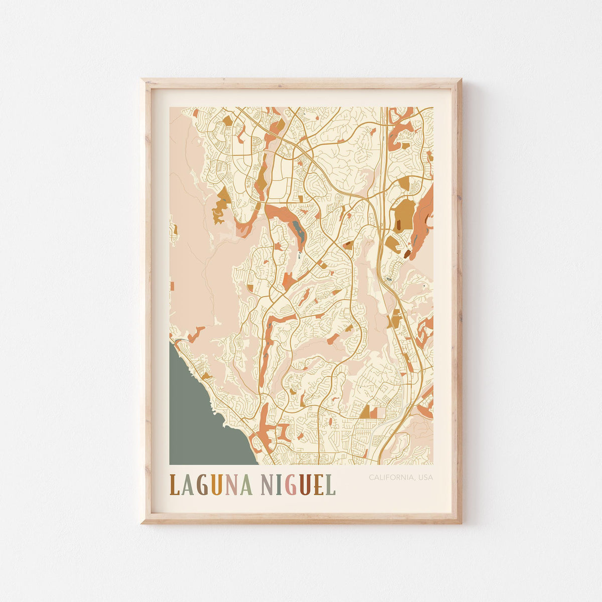 laguna niguel, california map poster - image 1