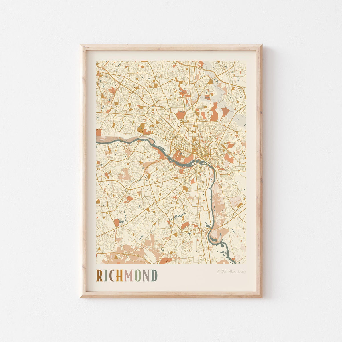 richmond, virginia map poster - image 1