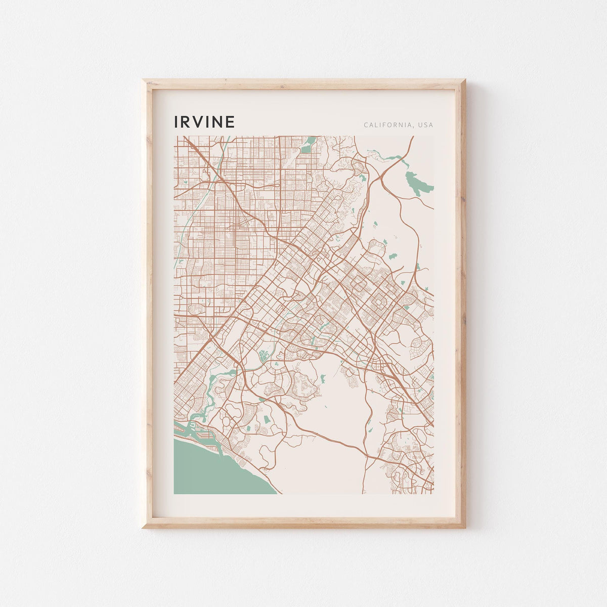 irvine, california map poster - image 1