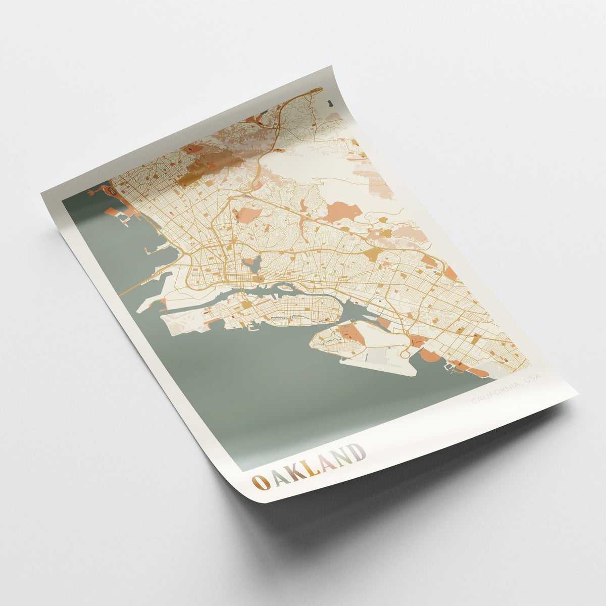 oakland, california map poster - image 4