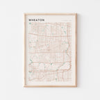 wheaton, illinois map poster - image 1