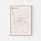 rapid city, south dakota map poster - image 1