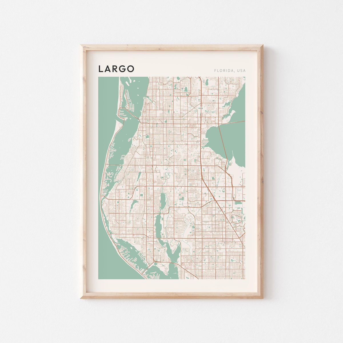 largo, florida map poster - image 1