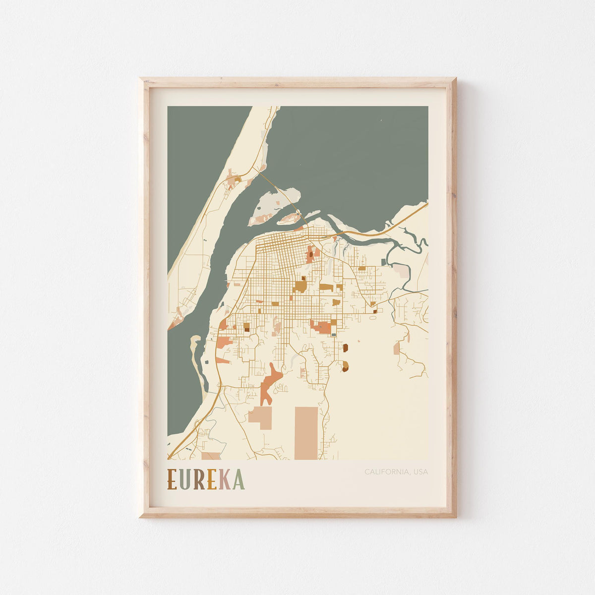 eureka, california map poster - image 1