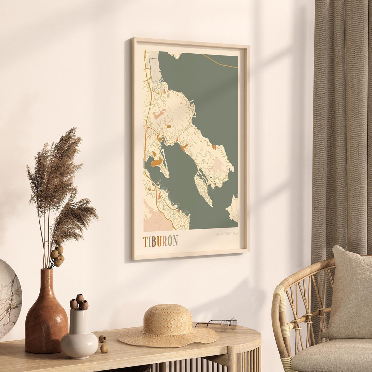 tiburon, california map poster - image 2