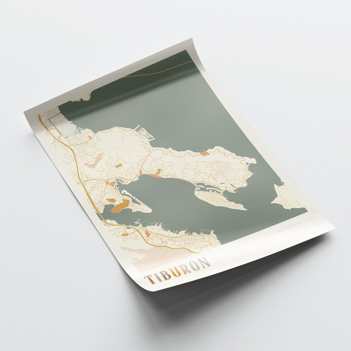 tiburon, california map poster - image 4
