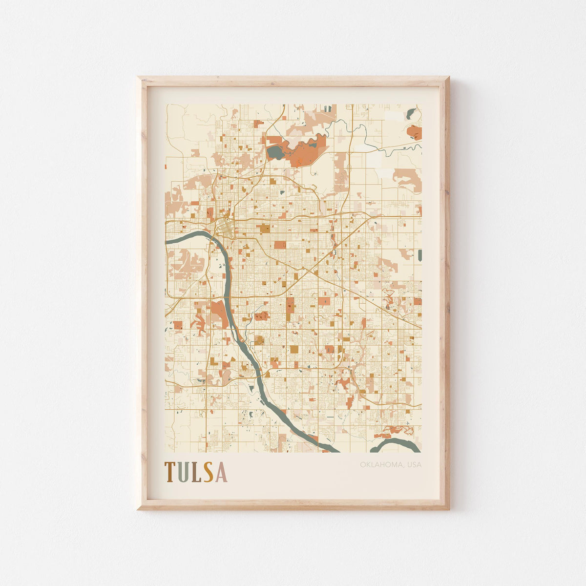 tulsa, oklahoma map poster - image 1