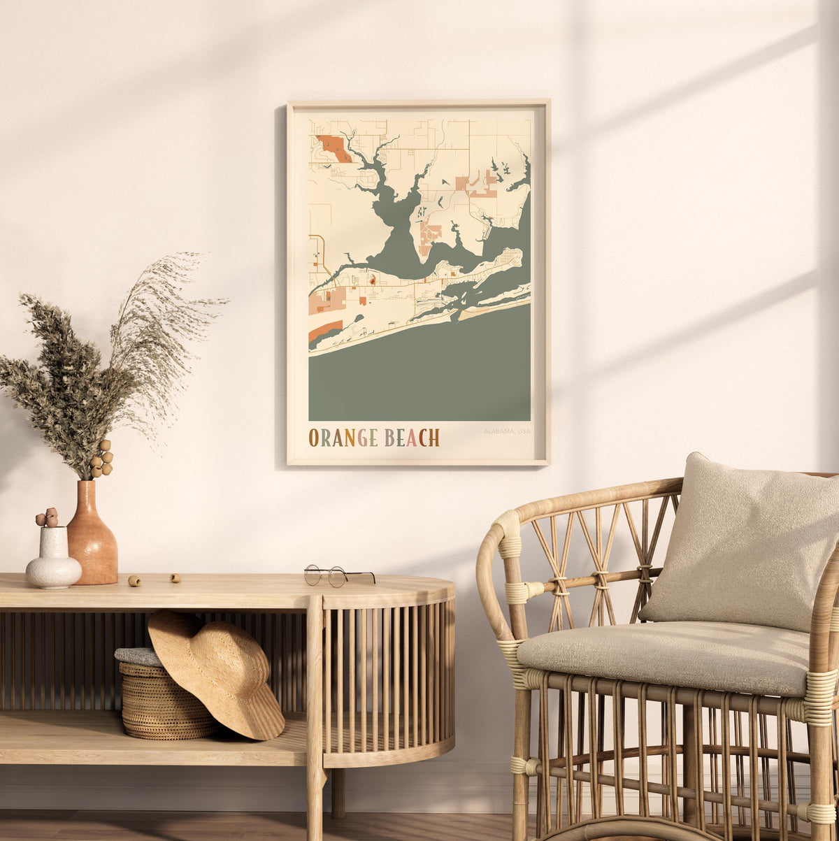 orange beach, alabama map poster - image 3