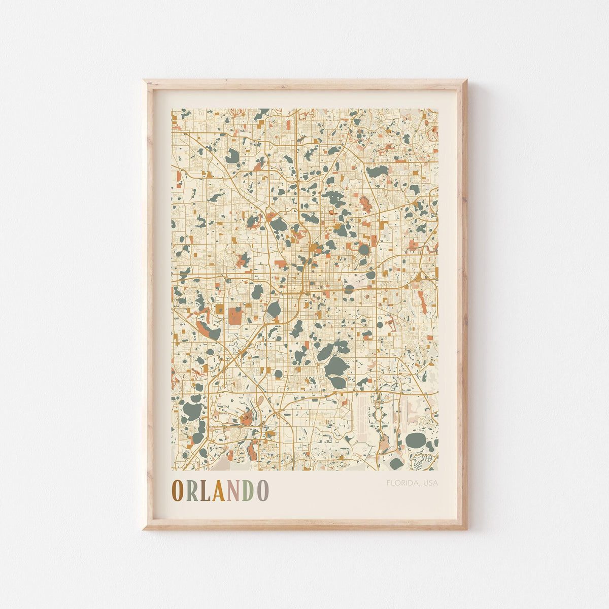orlando, florida map poster - image 1