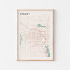 conway, arkansas map poster - image 1
