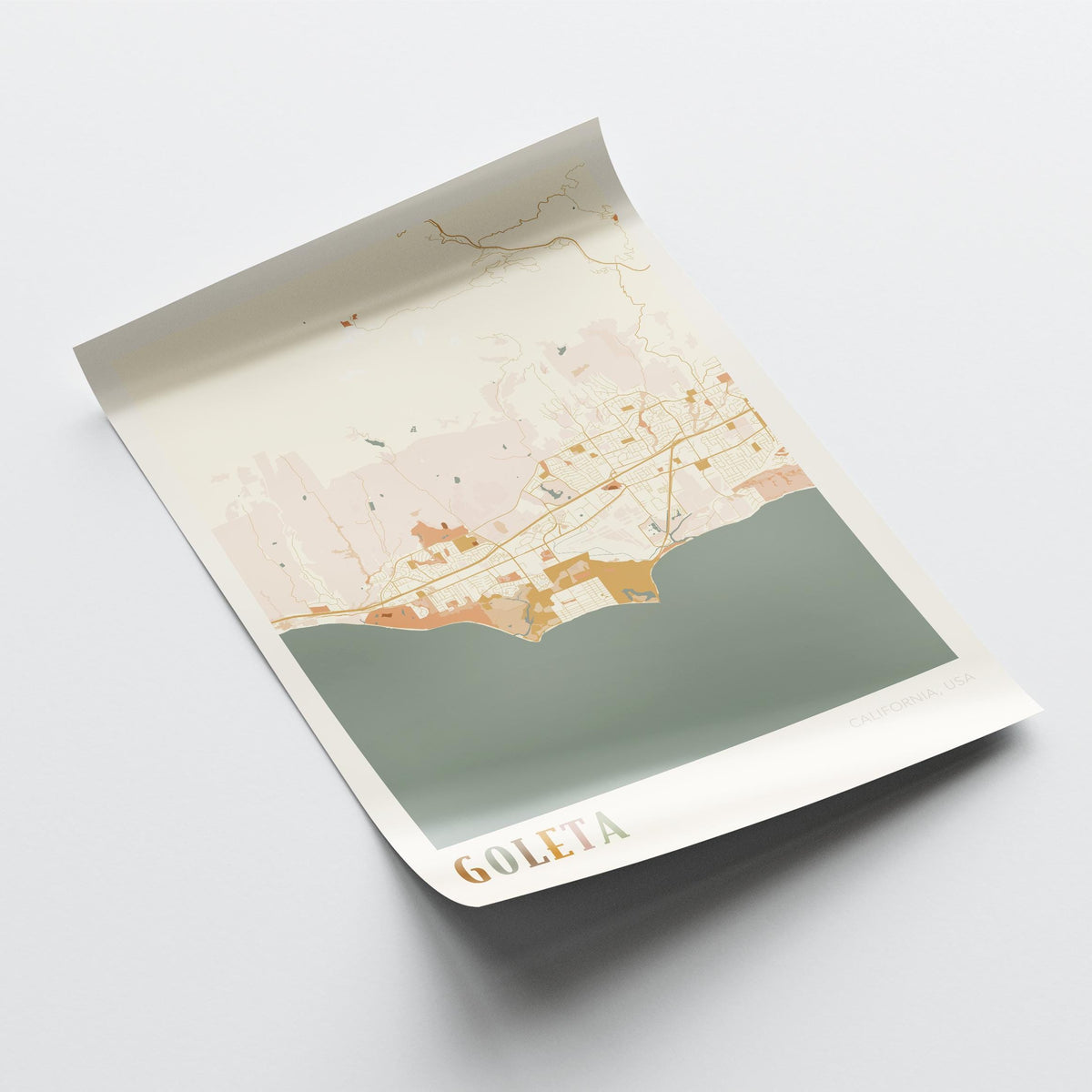 goleta, california map poster - image 4
