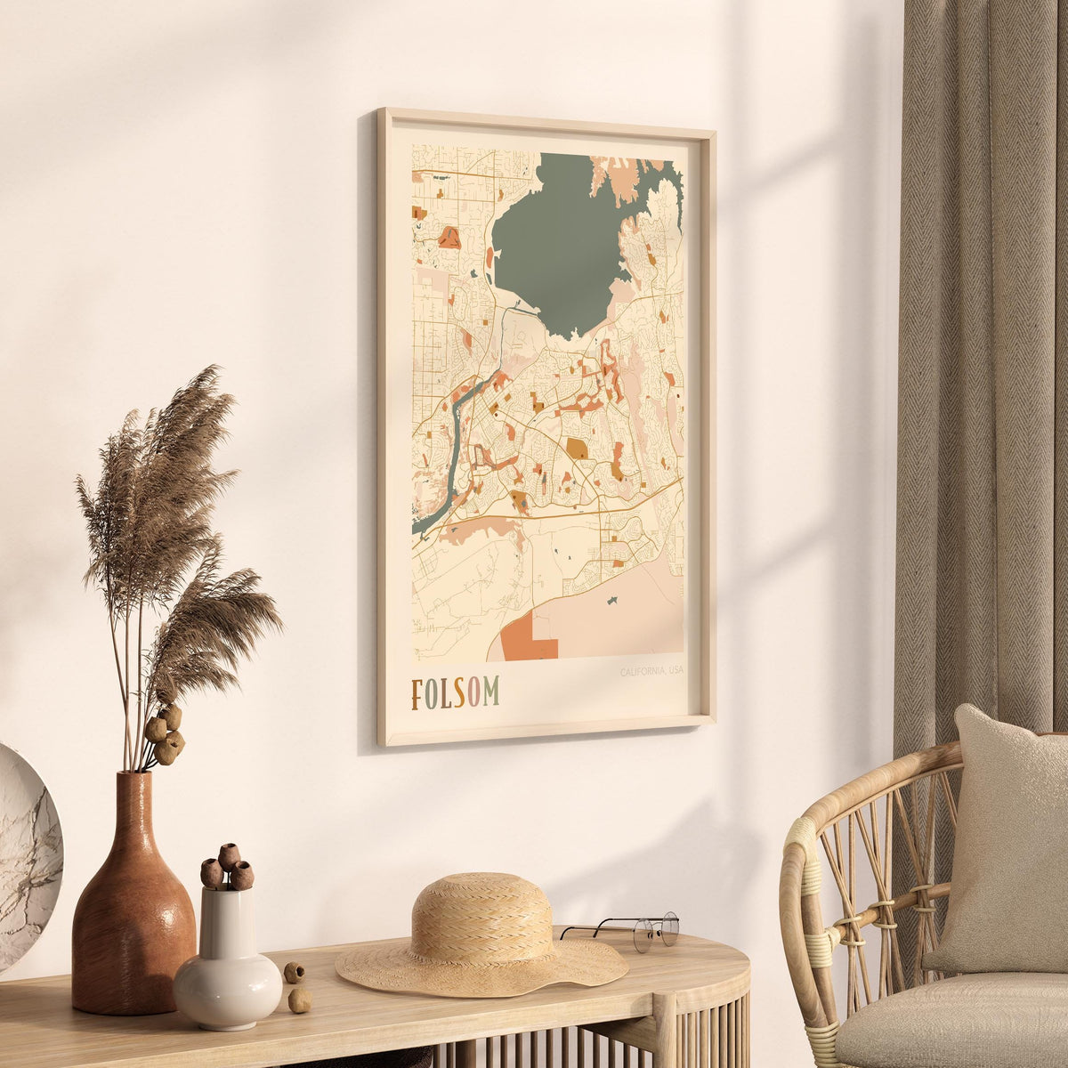 folsom, california map poster - image 2