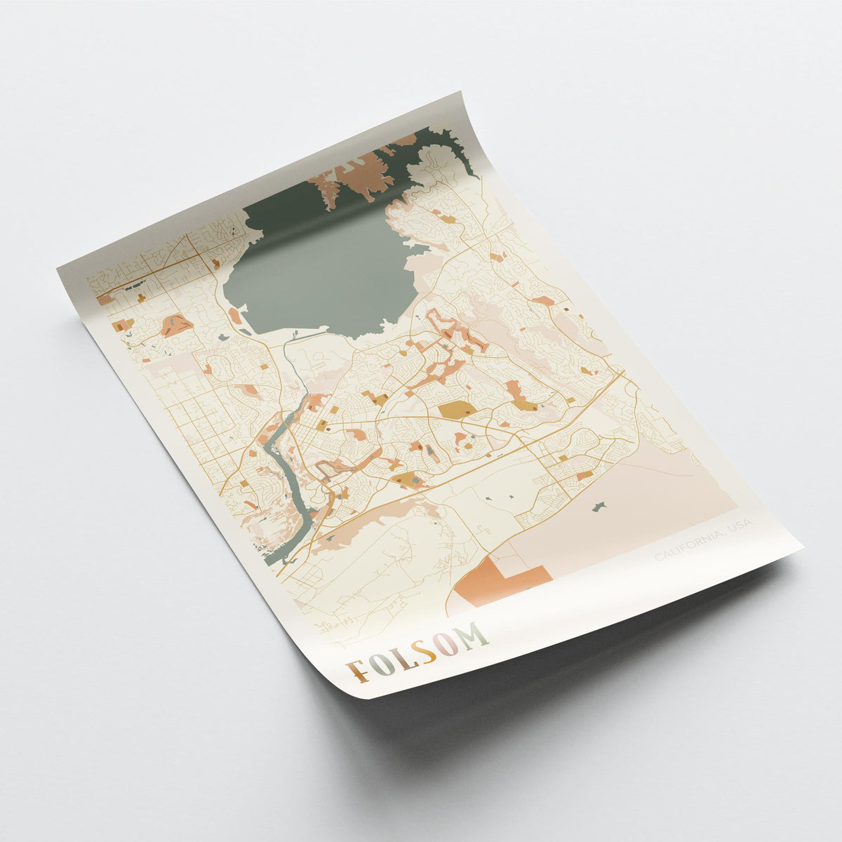 folsom, california map poster - image 4