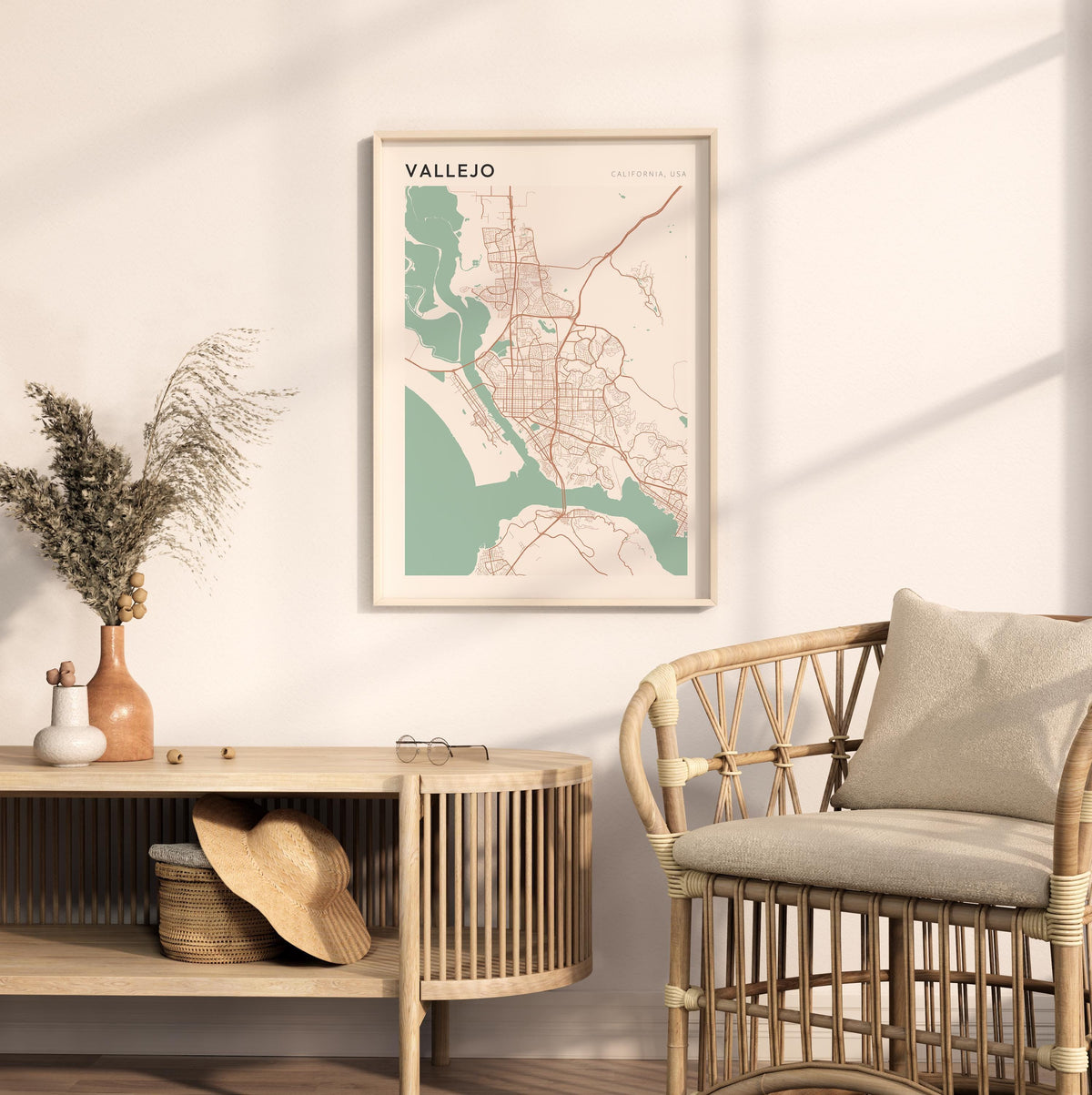 vallejo, california map poster - image 3