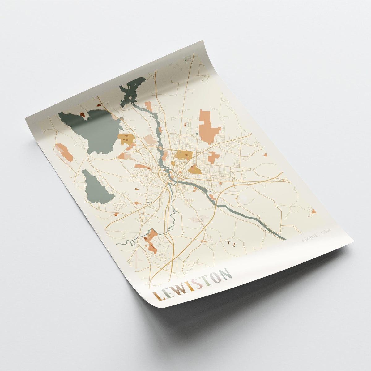lewiston, maine map poster - image 4