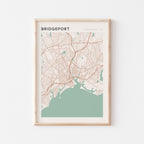 bridgeport, connecticut map poster - image 1