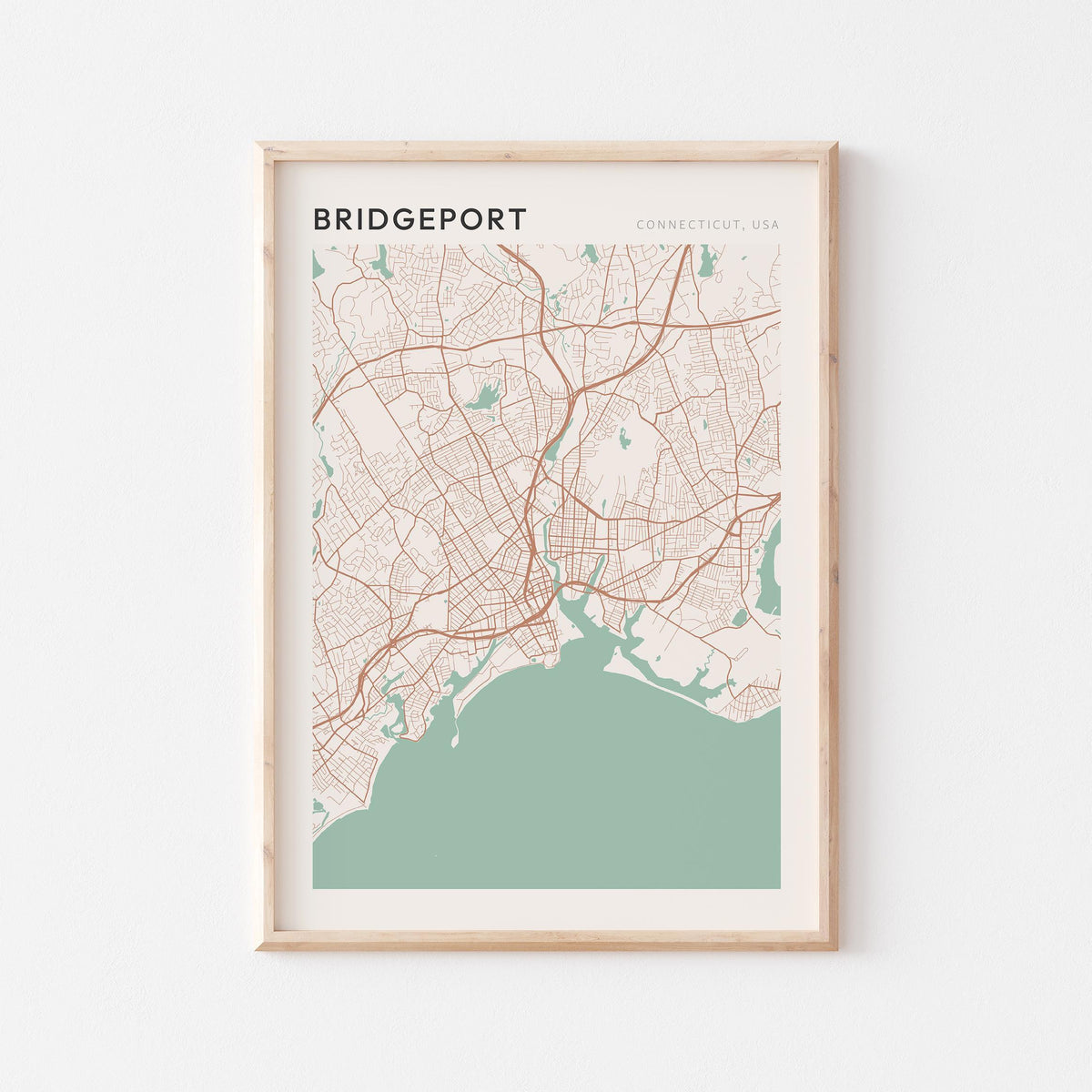 bridgeport, connecticut map poster - image 1
