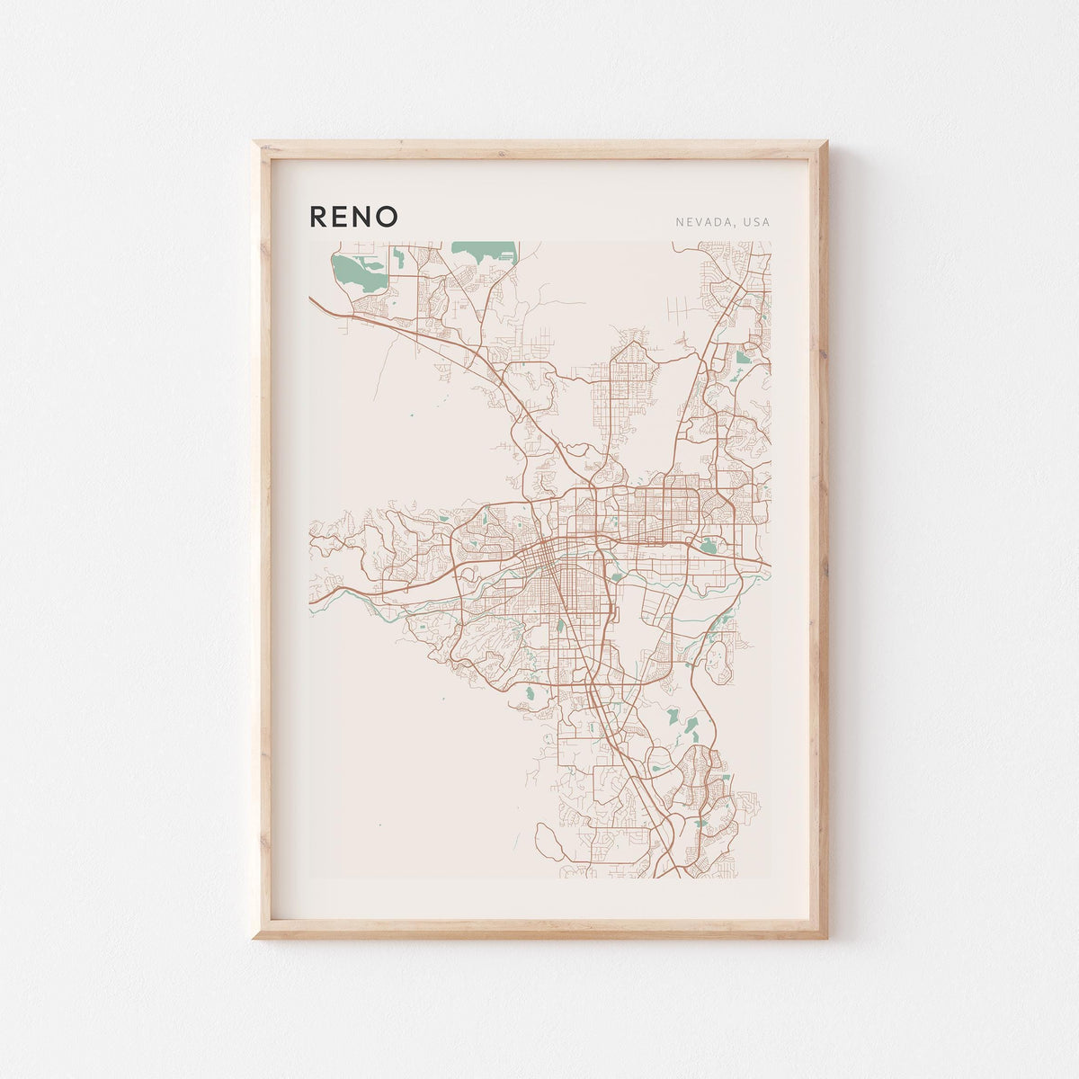 reno, nevada map poster - image 1