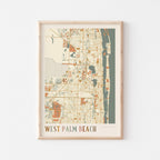west palm beach, florida map poster - image 1