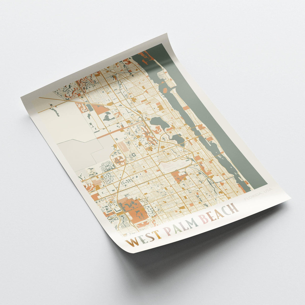 west palm beach, florida map poster - image 4